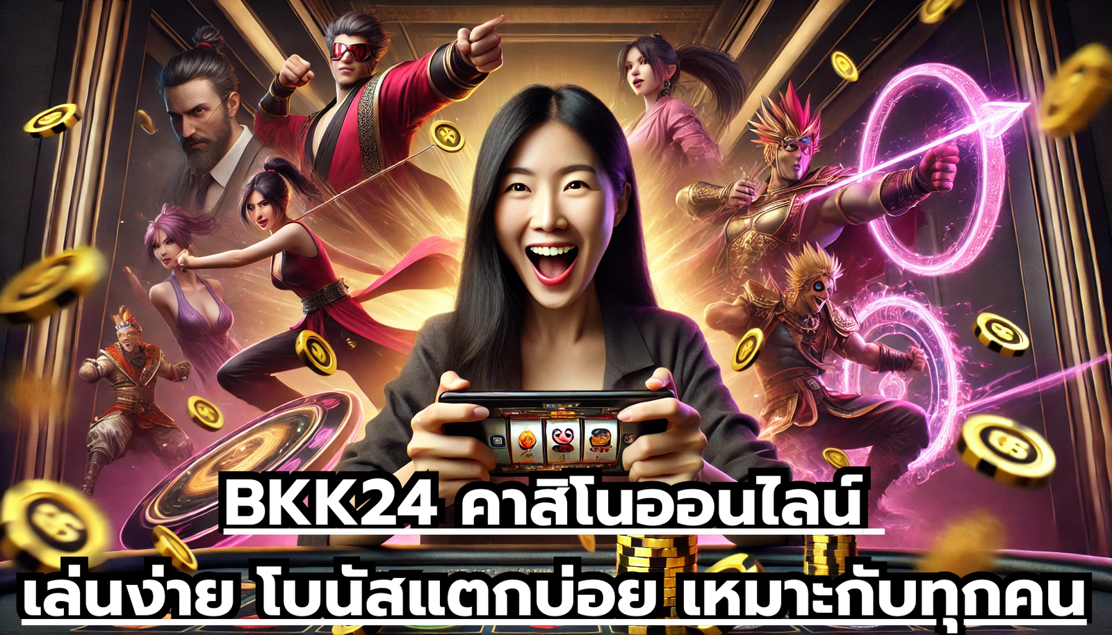 BKK24 คาสิโนออนไลน์ เล่นง่าย โบนัสแตกบ่อย เหมาะกับทุกคน